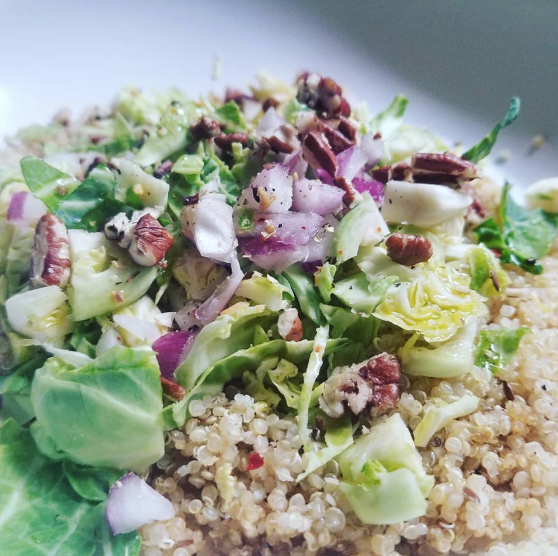 QUINOA BRUSSELS SPROUT SALAD